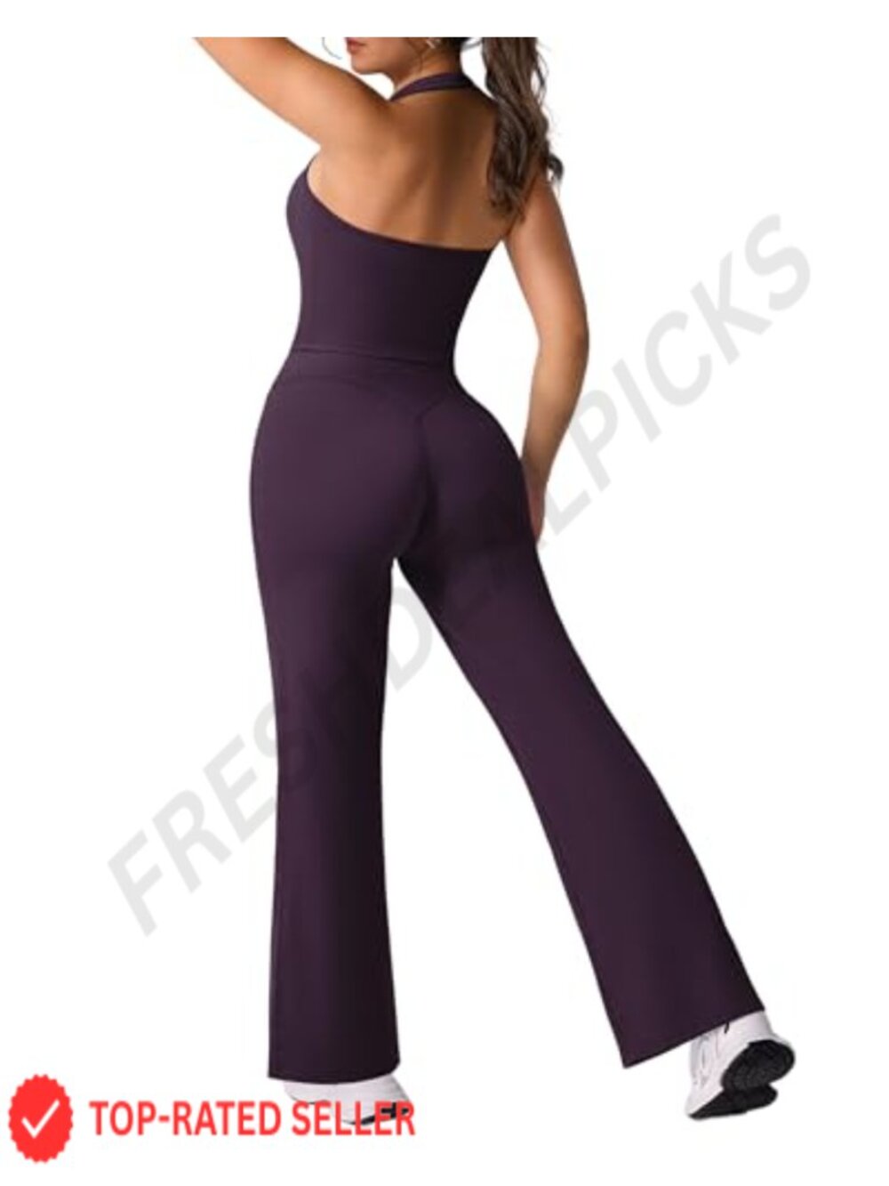 Two Piece Workout Set Halter Crop Tank Top Straight Leg Yoga Pants